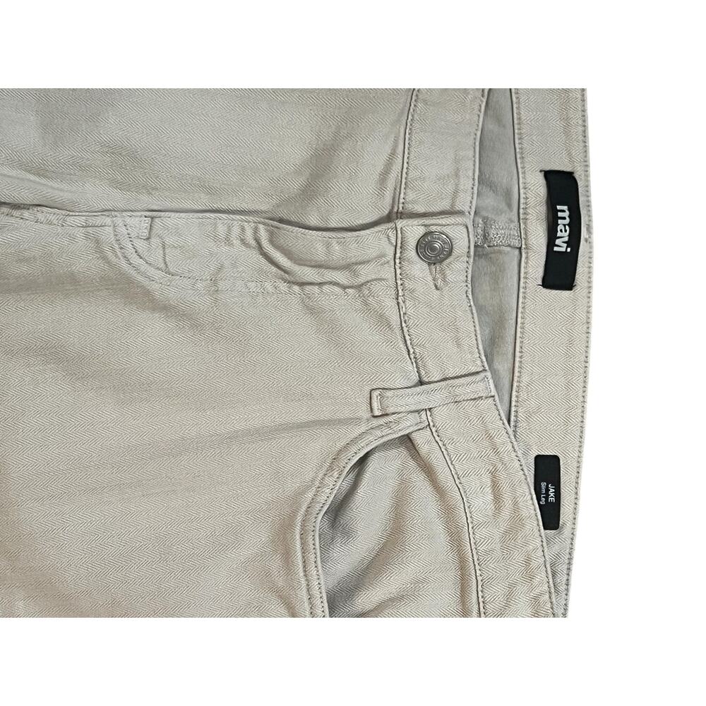 Mavi Men's Jake Slim Leg Jeans Size 35 x 30 Light Gray Mid Rise Stretch Denim - Picture 6 of 7